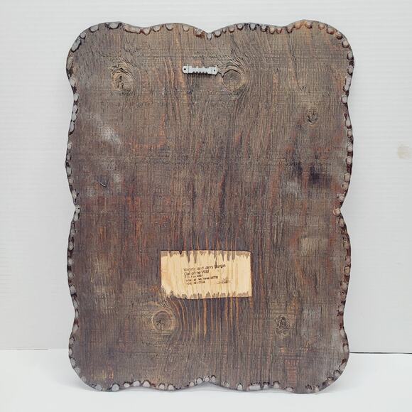 VTG 1978 Bill O'Neill Wildlife Art on Wood Dinner on the Run Whitetail & Cougar - Picture 9 of 12